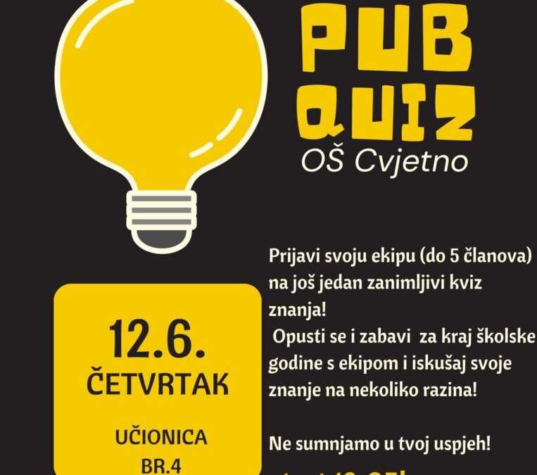 End-of-School-Year Pub Quiz a.k.a. Pub Quiz općeg (ne)znanja